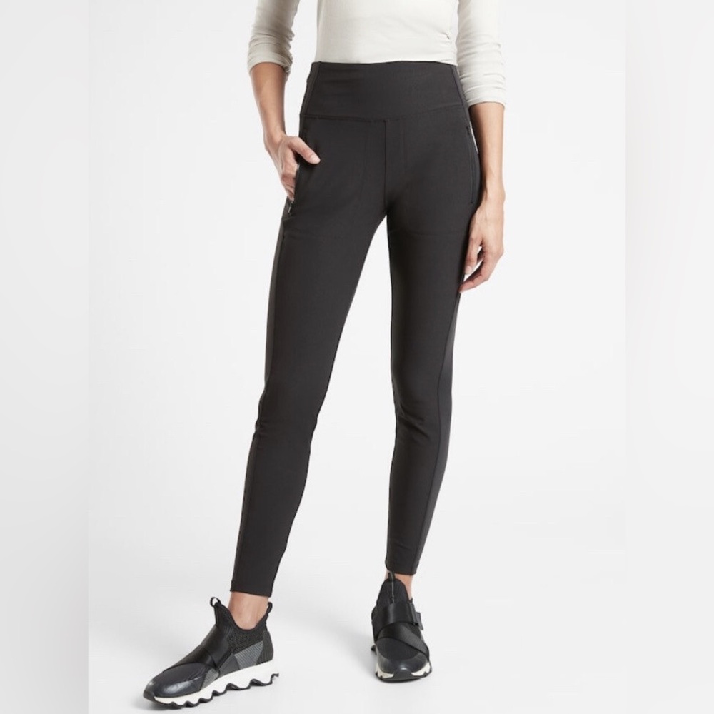 Athleta Headlands Hybrid Tight Black Hike Casual Travel Trek Tech Adventure Sz 2 - Picture 2 of 10